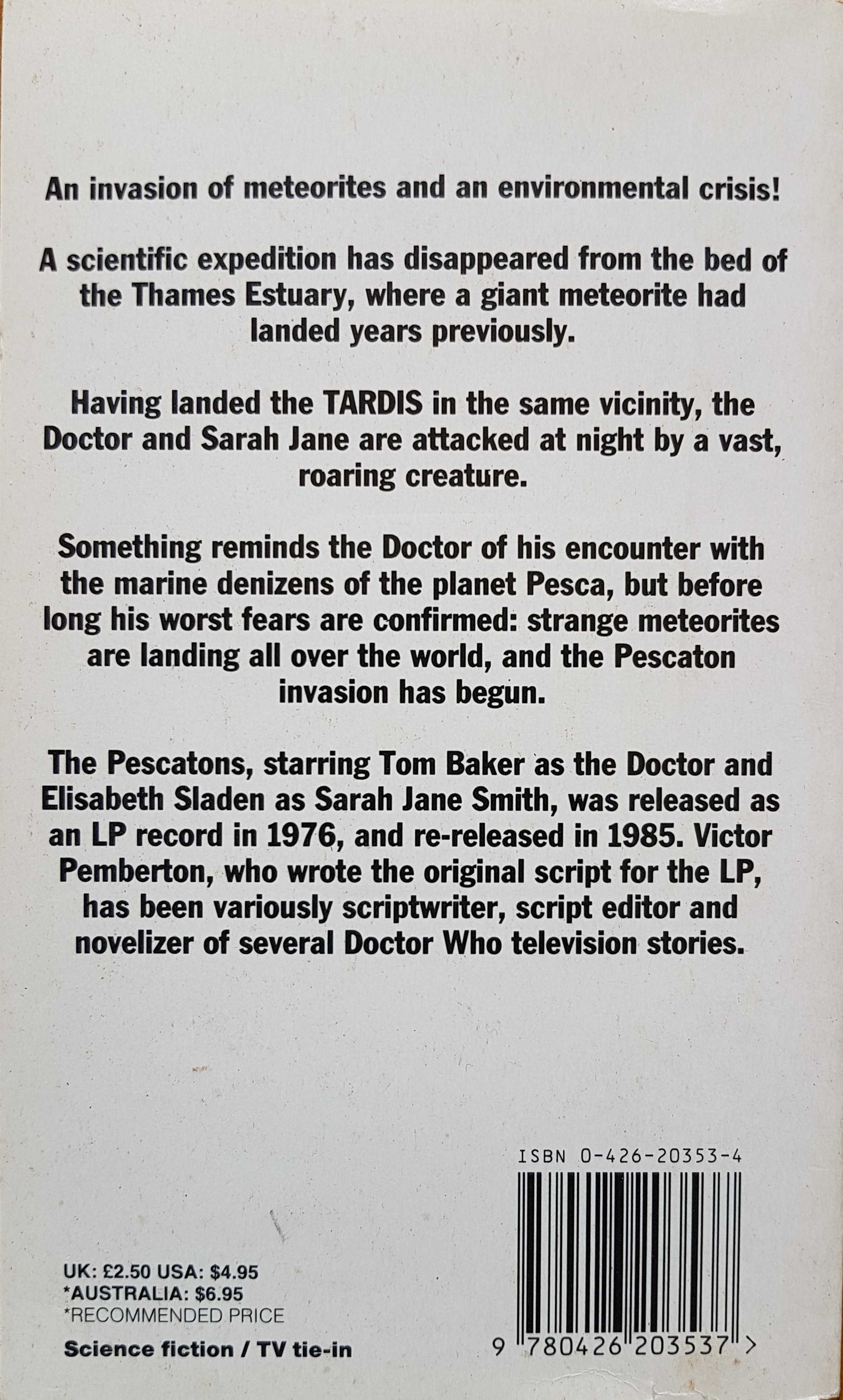 Picture of 0-426-20353-4 Doctor Who - The Prescatons by artist Victor Pemberton from the BBC records and Tapes library